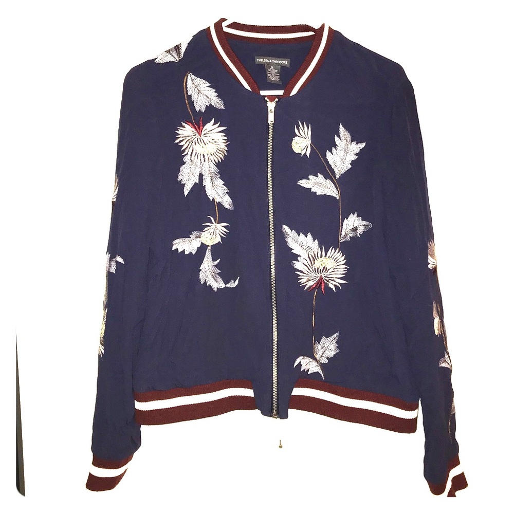 Multicolored Embroidered Bomber